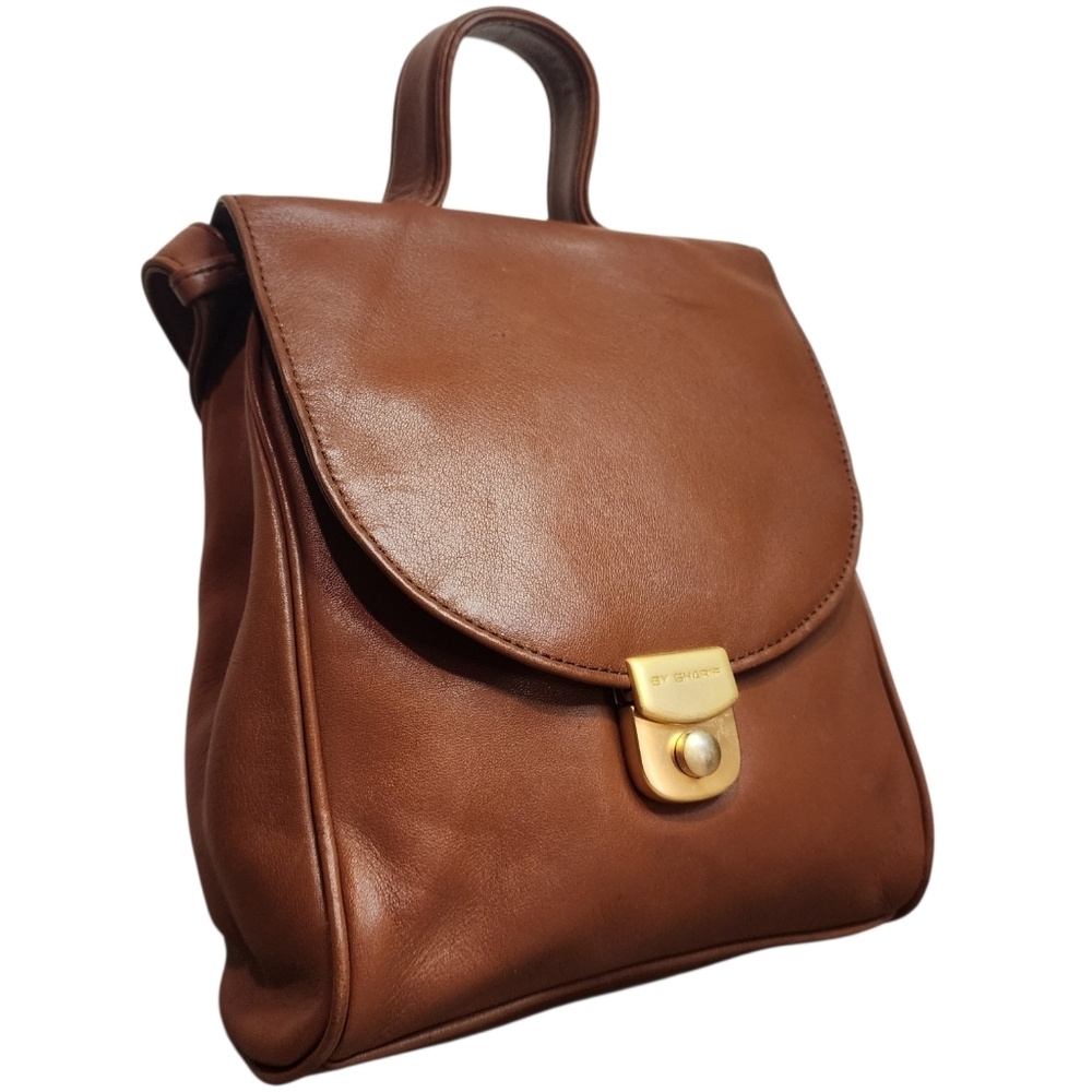 Women's Brown Genuine Leather Work Mini Backpack Boho Hippie Festival Sharif